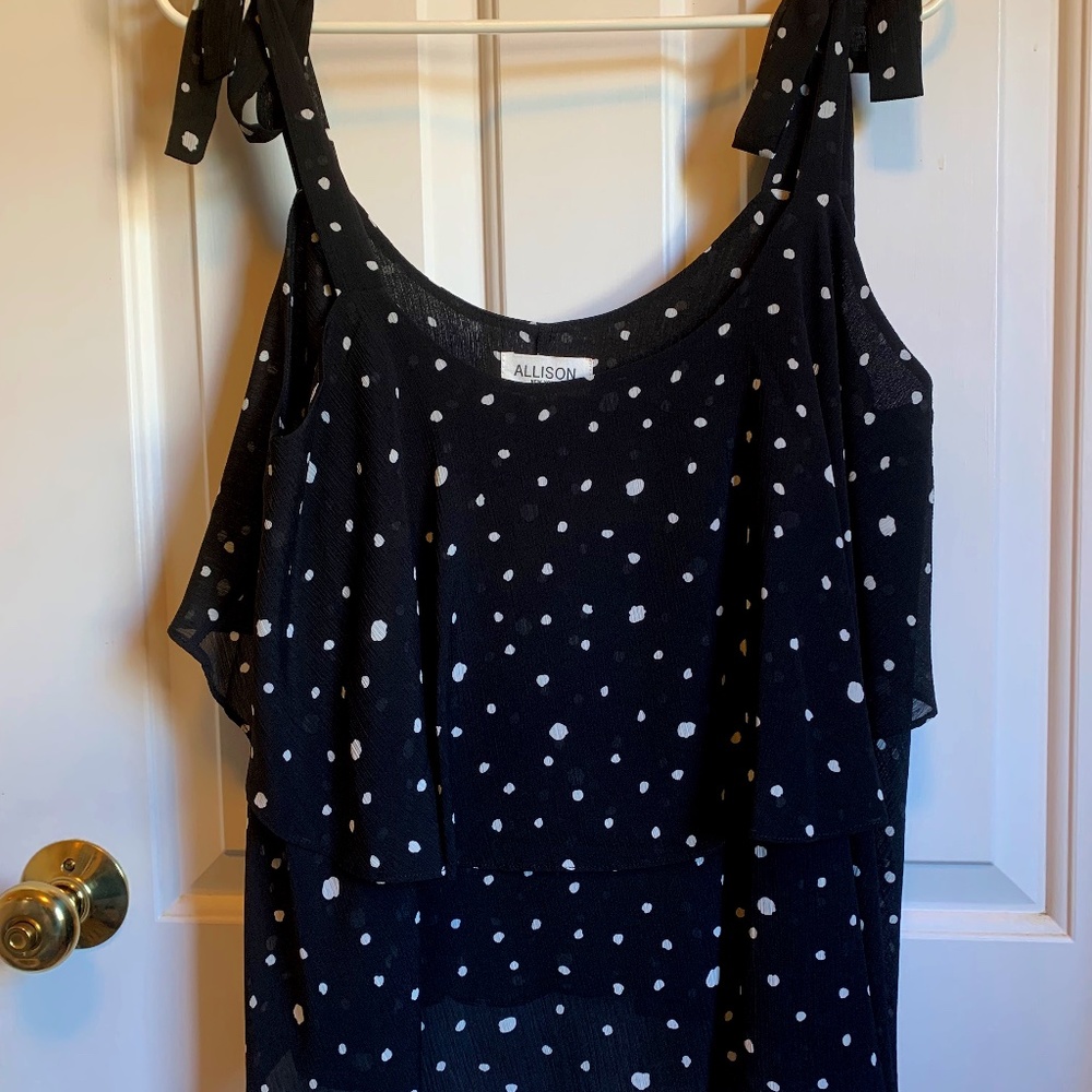 ALLISON Polka Dot Tiered Tank Large